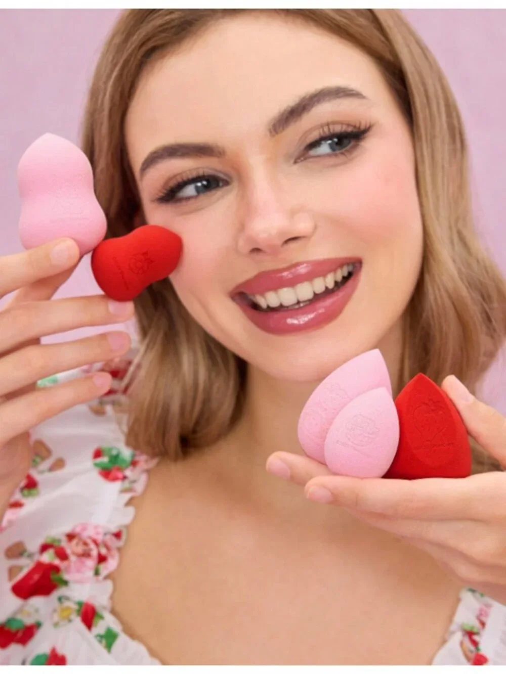 Strawberry Shortcake 5-Piece Makeup Sponge Set Cute Strawberry & Cake Beauty